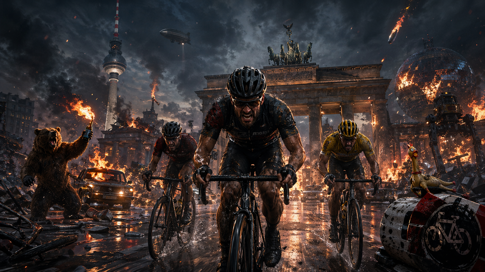 Illustration von Radfahrern in Berlin